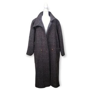 VNTG 80s CPI Herringbone Overcoat size 10 Brown Wool Winter Jacket